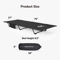 A4 Camping Cot, Ultralight Foldable Backpacking Cot Supports 300lbs