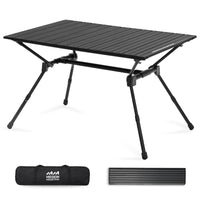 S4 Camping Table, Outdoor Folding Table with Adjustable Legs