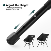 S4 Camping Chair, Lightweight Folding Chair with 3 Height Settings