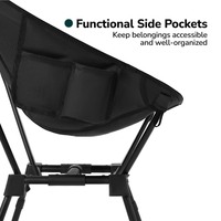 S4 Camping Chair, Lightweight Folding Chair with 3 Height Settings